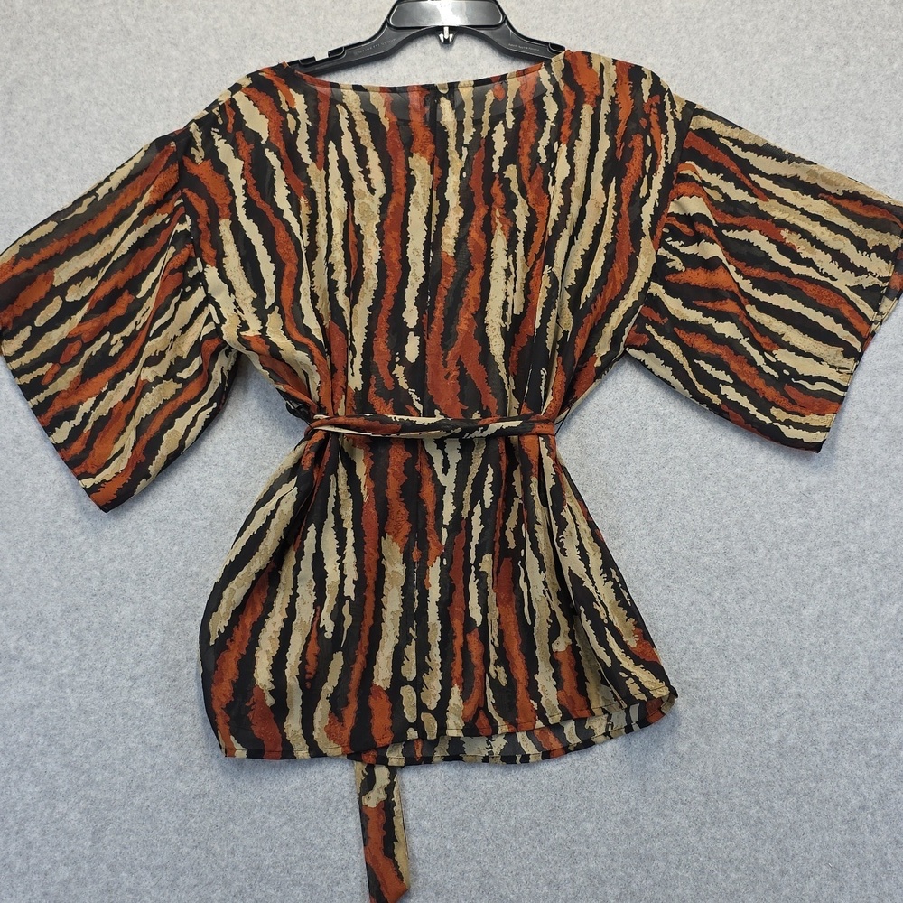 Allison Taylor Multicolor Patterned Shear Blouse - Picture 5 of 8